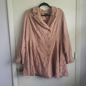 Pink Torrid fit & flare trench coat